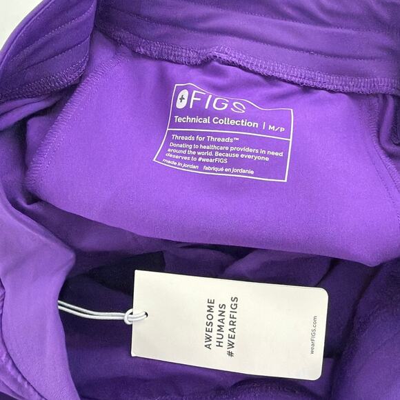 Figs Women's Digital Grape Zamora Jogger Scrub Pants Petite Size MP - Picture 11 of 14